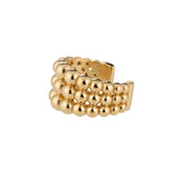 Lumoava Aika ear cuff korvakorut, keltakullattua hopeaa