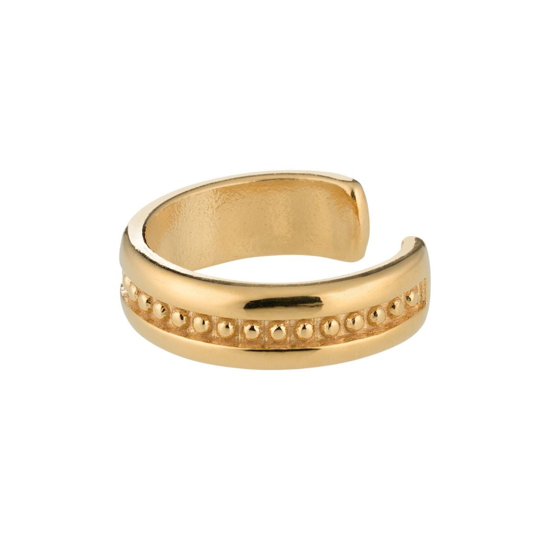 Lumoava Aina ear cuff korvakorut, keltakullattua hopeaa