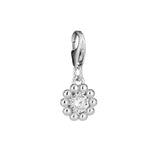 Lumoava Daisy charm, hopeaa
