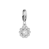 Lumoava Daisy charm, hopeaa