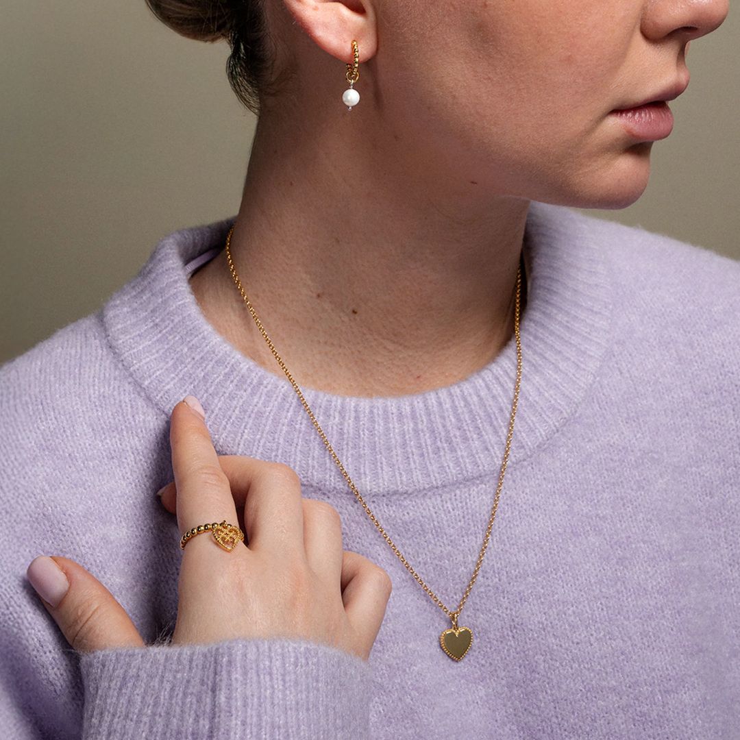 Lumoava Helmi riipus, keltakullattua hopeaa