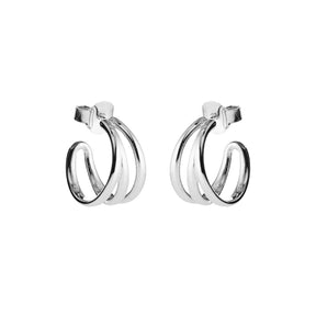 Lumoava Studio Drop On Repeat rengaskorvakorut, pieni, hopeanväriseksi rodinoitu pronssi, LS54250200000