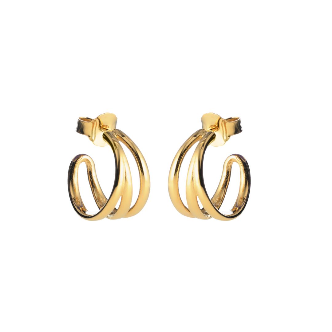 Lumoava Studio Drop On Repeat rengaskorvakorut, pieni, keltakullattu pronssi, LS64250200000