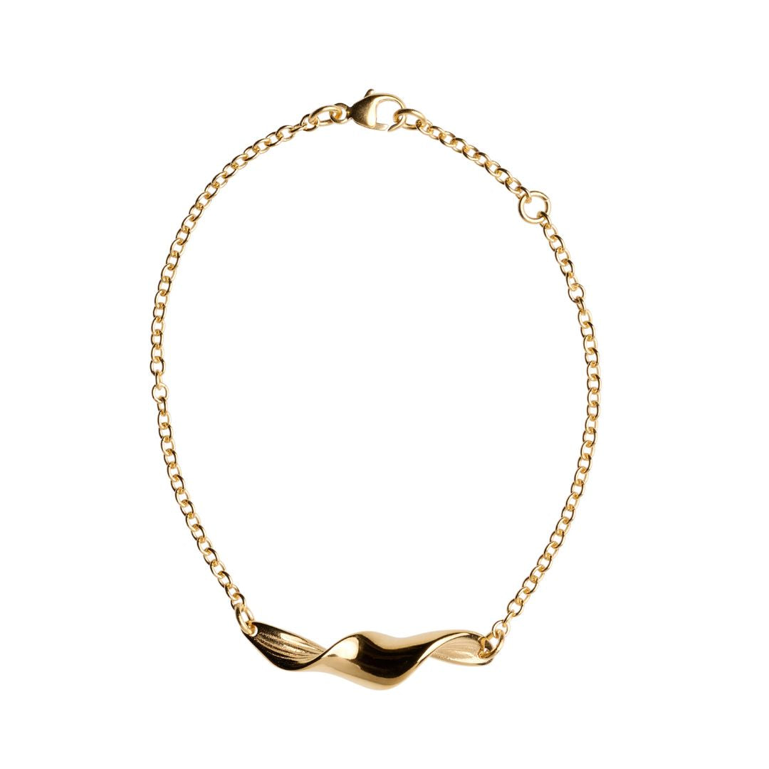 Lumoava Studio Mood Twisted rannekoru, keltakullattu pronssi, LS63250100000