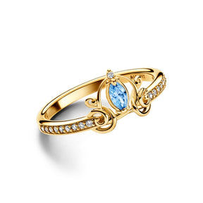 Pandora Disney Cinderella's Carriage sormus, keltakullattu, 163059C01