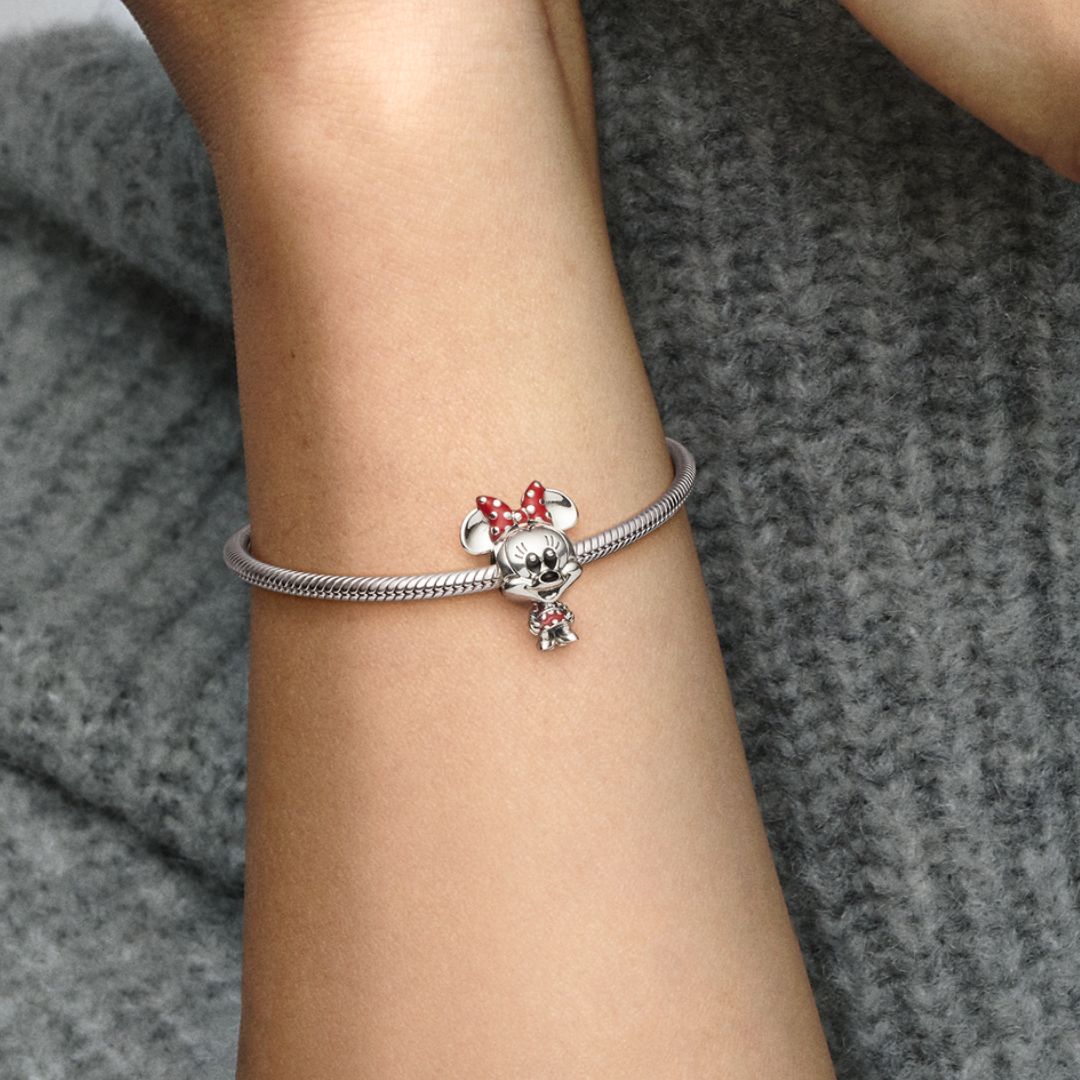 Pandora Disney Minnie Mouse Dotted Dress & Bow, hopea, 798880C02