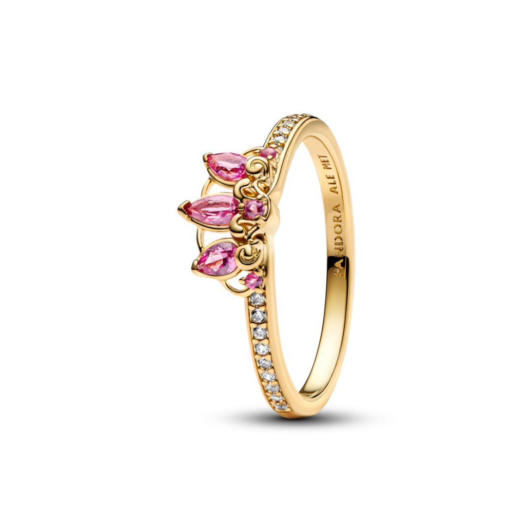 Pandora Disney Princess Rapunzel Tiara sormus, keltakullattu, 163651C01