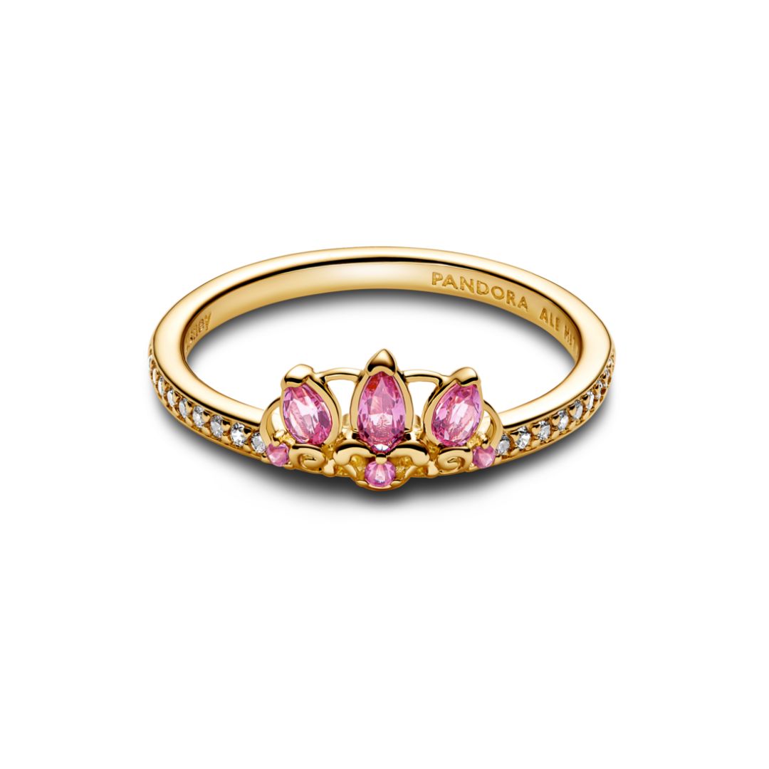 Pandora Disney Princess Rapunzel Tiara sormus, keltakullattu, 163651C01