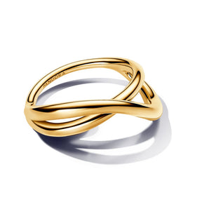 Pandora Essence Organically Shaped Infinity sormus, keltakullattu, 163318C00