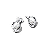 Pandora Essence Organically Shaped Oval & Treated Freshwater Cultured Pearl korvakorut, hopeaa, 293295C01