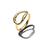 Pandora Essence Organically Shaped Stone-Set Statement sormus, kullattu, 164676C01