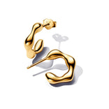 Pandora Essence Organically Shaped rengaskorvakorut, keltakullattu, 263269C00