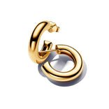 Pandora Essence Round Open rengaskorvakorut, keltakullattu, 263266C00