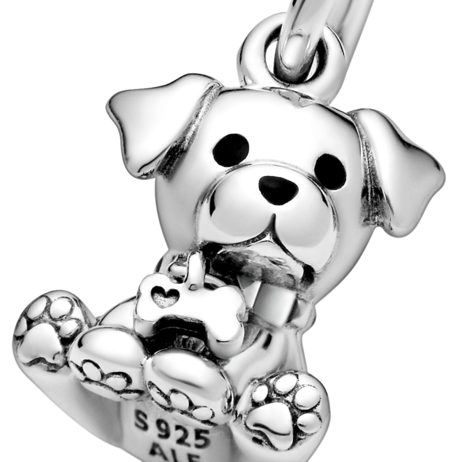 Pandora Moments Labrador Puppy Dog Charm, Silver, 798009EN16