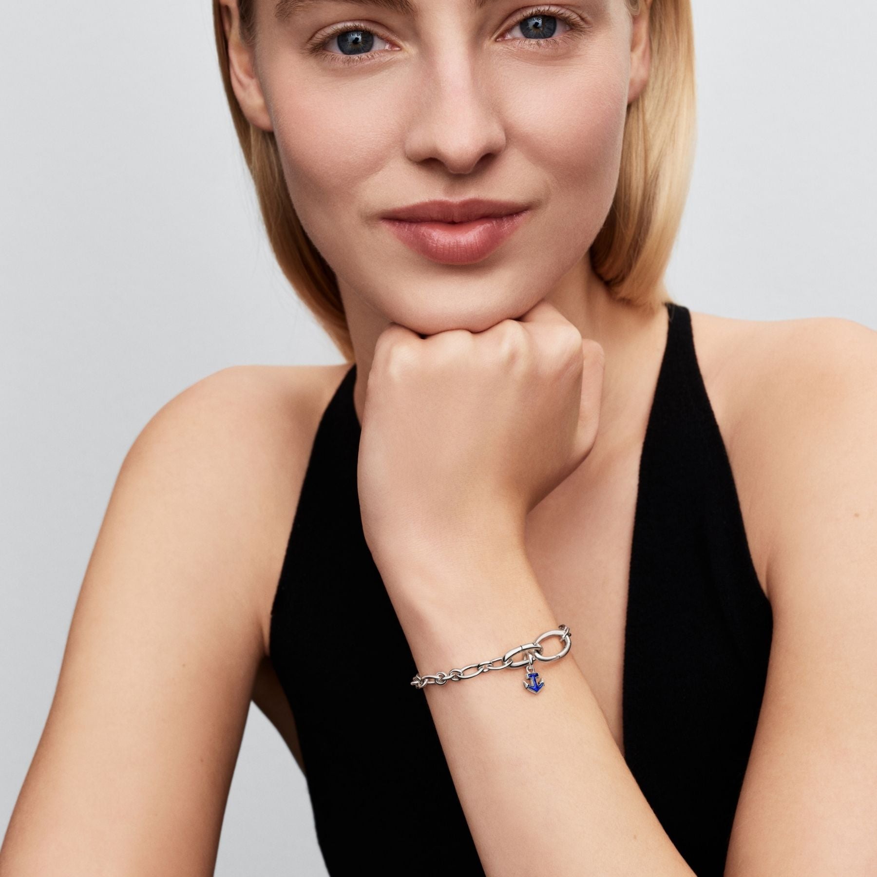 Pandora ME Blue Anchor Mini Dangle hela, hopeaa, 794610C01