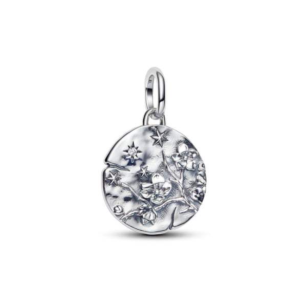 新品未使用　Pandora フラワー柄 ビーズチャーム Pandora ME Cherry Blossom Medallion Charm, Silver, 794085C01