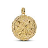 Pandora ME Crossing Arrows Oversized Medallion hela, keltakullattu, 764084C01