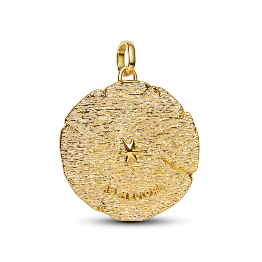 Pandora ME Crossing Arrows Oversized Medallion Charm, Yellow Gold Plat