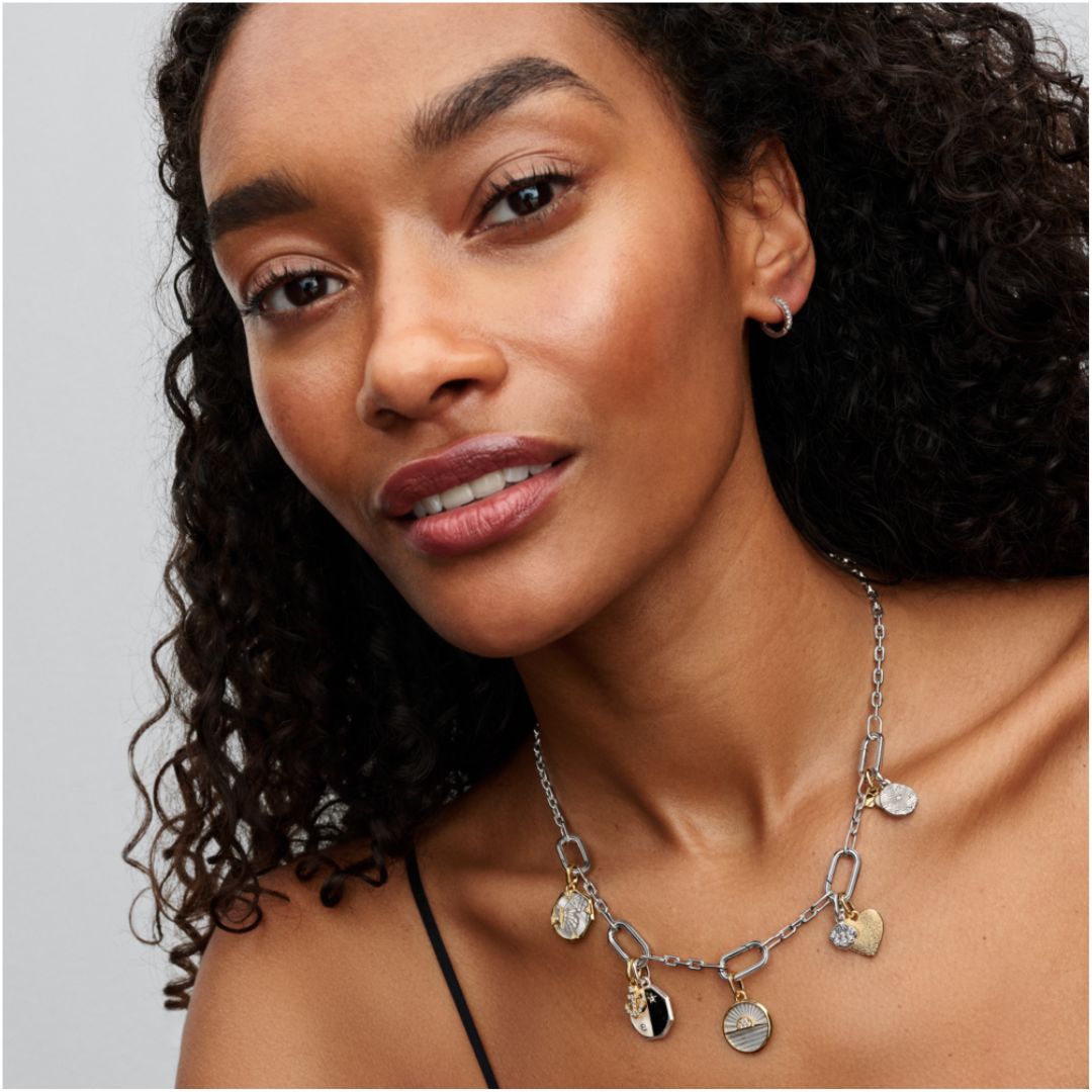 Pandora ME Engravable Heart Medallion hela, keltakullattu, 763824C00