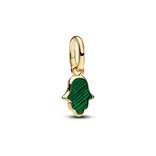Pandora ME Green Hamsa Hand Mini hela, kullattu, 764612C01