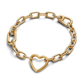 Pandora ME Heart Openable Link hela, keltakullattu, 760081C00
