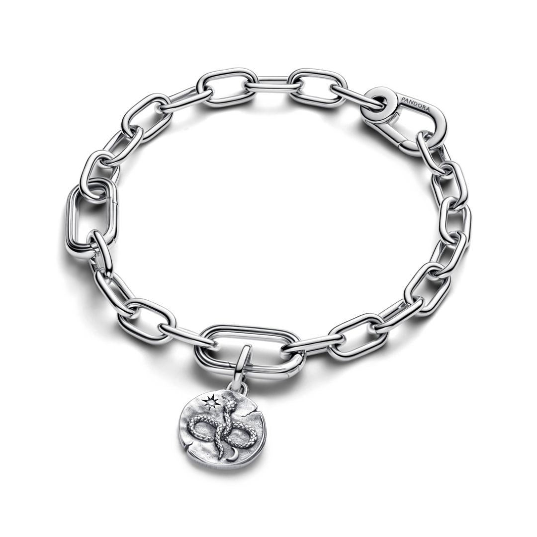 Pandora ME Infinity Snake Medallion hela, hopea, 793976C01