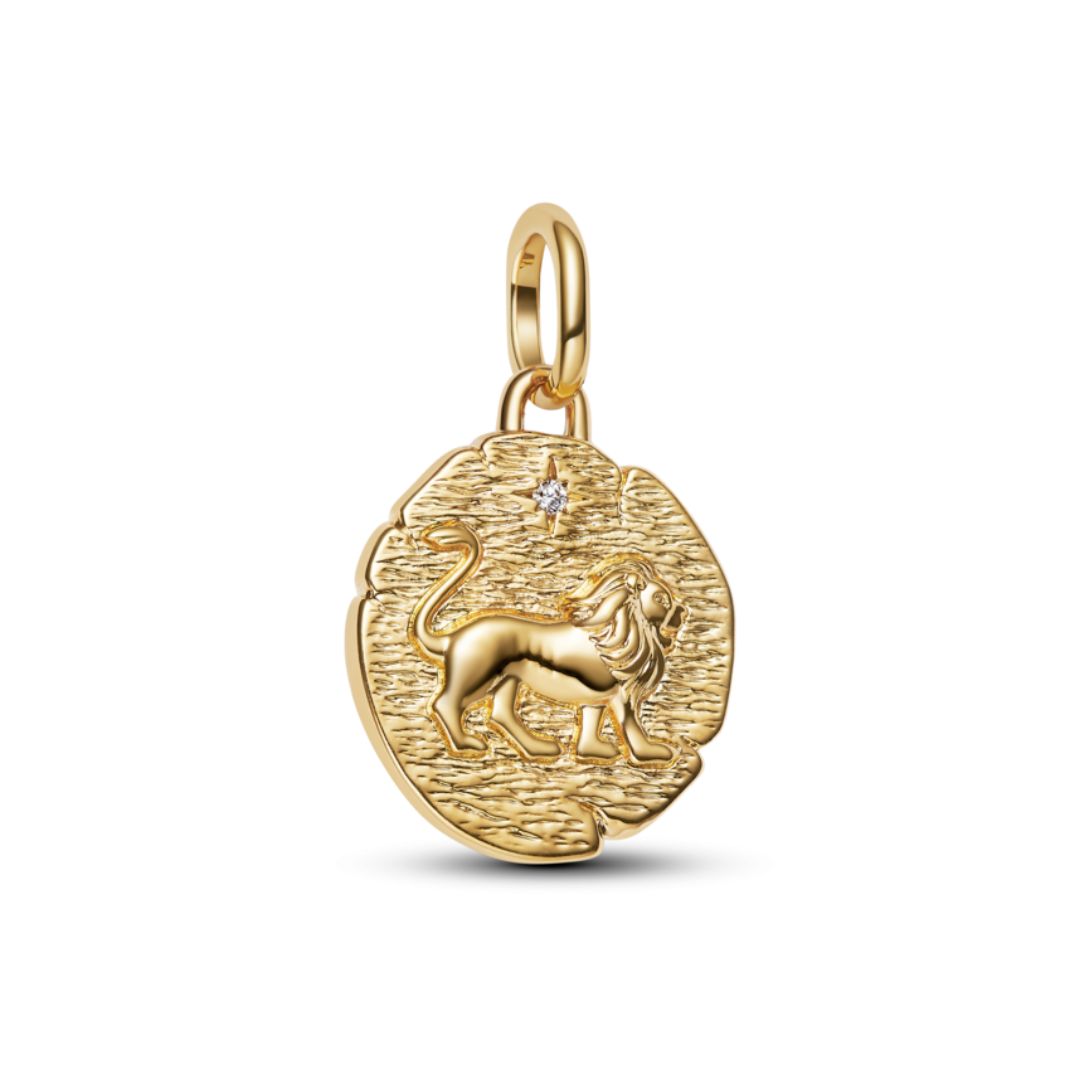 Pandora ME Lion Medallion hela, keltakullattu, 763974C01
