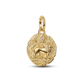 Pandora ME Lion Medallion hela, keltakullattu, 763974C01