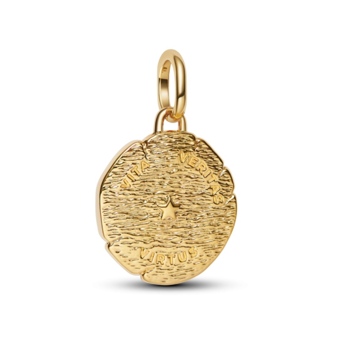Pandora ME Lion Medallion hela, keltakullattu, 763974C01