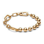 Pandora ME Metal Bead & Link Chain kaulakoru, keltakullattu, 562793C00