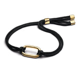 Pandora ME Openable Link Cord rannekoru, musta ja kullattu, 564680C01