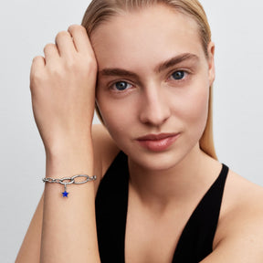 Pandora ME Openable Oval Link Chain rannekoru, hopeaa, 594678C00