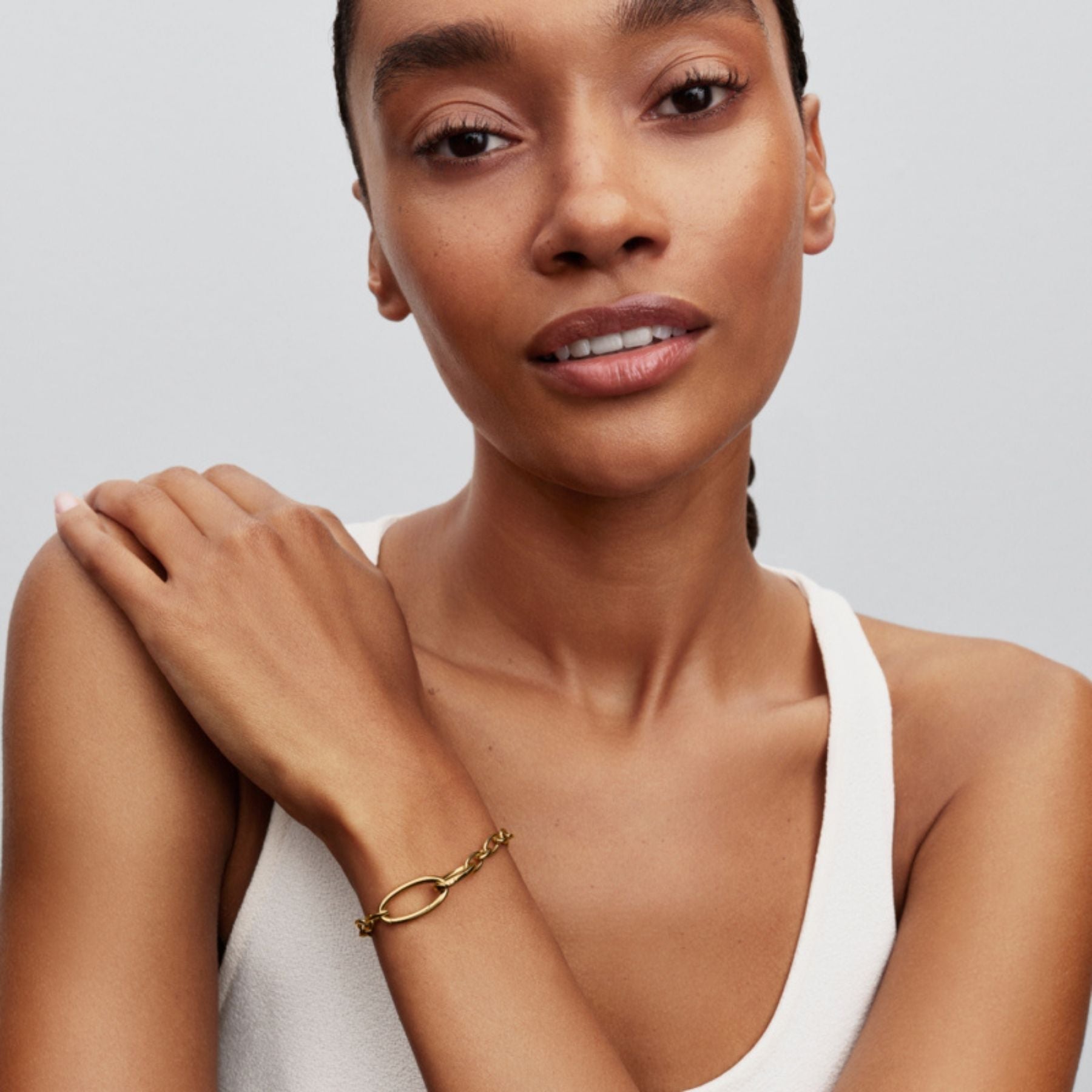 Pandora ME Openable Oval Link Chain rannekoru, kullattu, 564678C00