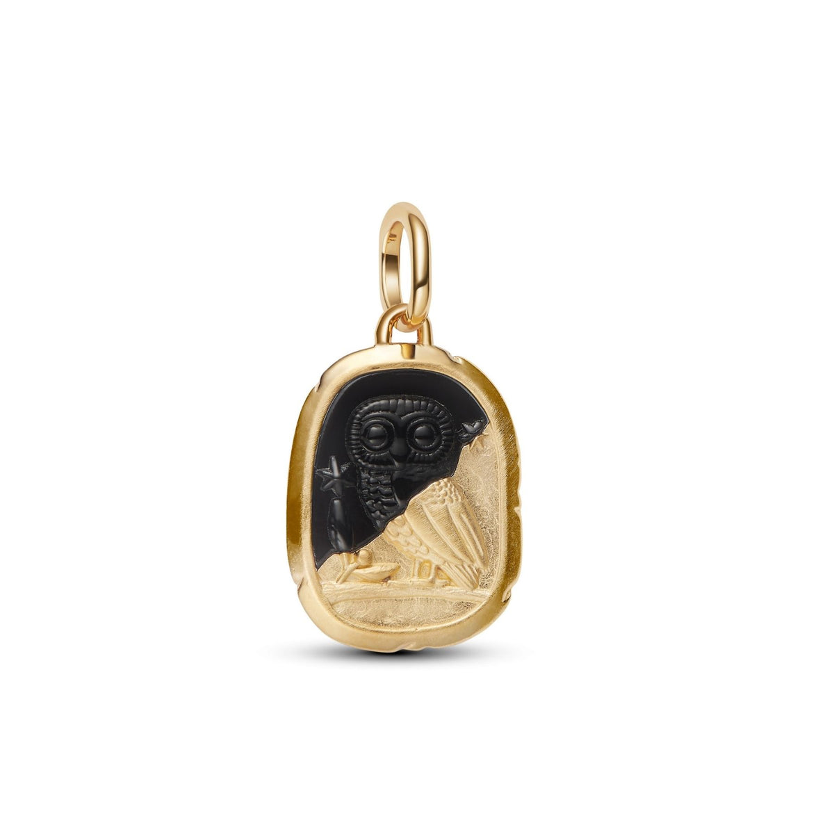 Pandora ME Owl Medallion hela, keltakullattu, 764805C01