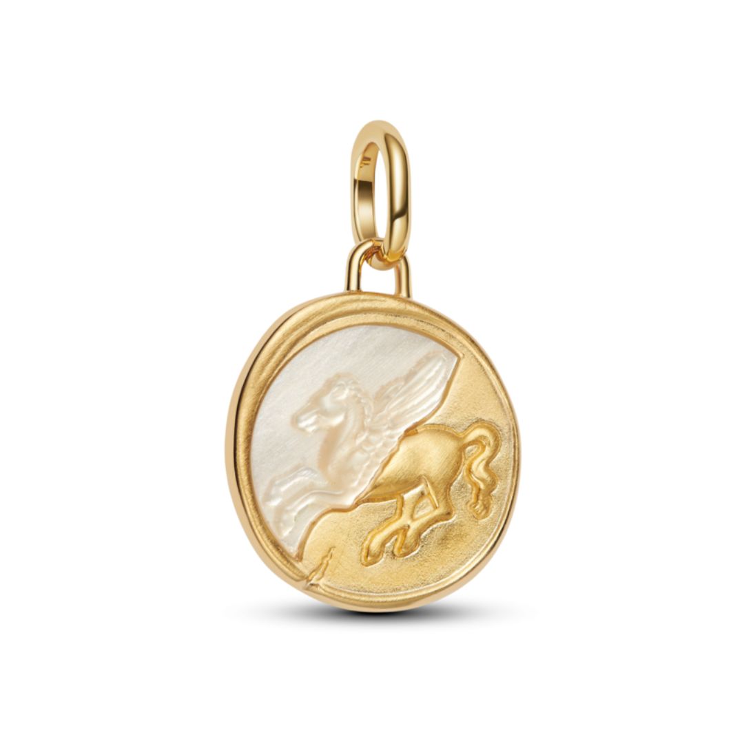 Pandora ブレスレット 黄星 Eliot Pandora ME Pegasus Medallion Charm, Yellow Gold Plated, 764090C01