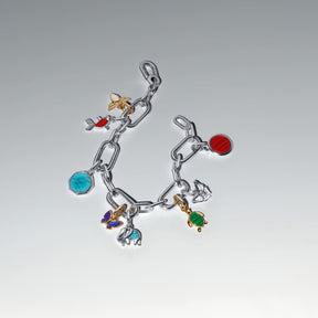 Pandora ME Red Murano Glass Koi Fish Mini hela, hopea, 793863C01
