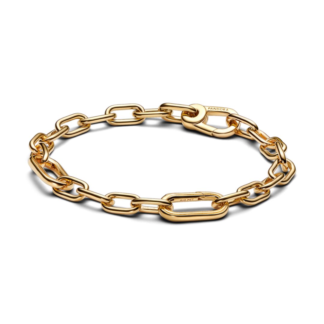 Pandora ME Small-Link Chain rannekoru, keltakullattu, 569662C00