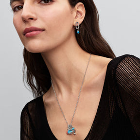 Pandora ME Turquoise-colored Heart Mini hela, hopea, 793827C01