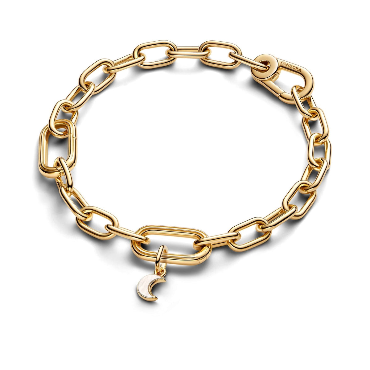 Pandora ME White Crescent Moon Mini hela, kullattu, 764614C01