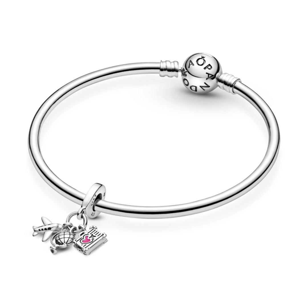 Pandora Moments Airplane, Globe & Suitcase hela, hopea, 799435C01