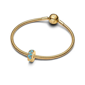Pandora Moments Aqua Blue lukkopala, keltakullattu, 763902C01