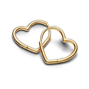 Pandora Moments Asymmetrical Heart rengaskorvakorut, keltakullattu, 268307C00