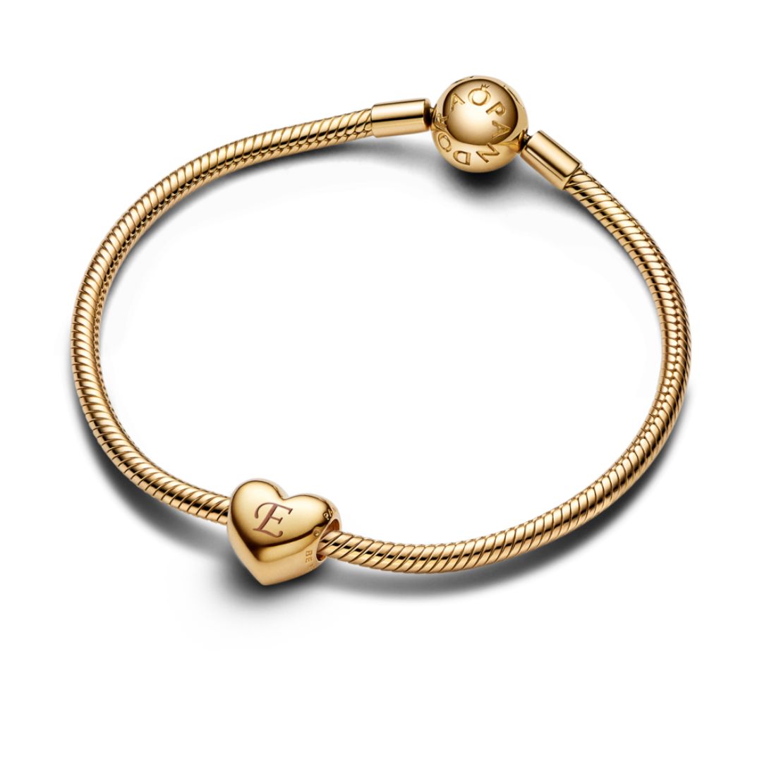 Pandora Moments Be Love Engravable Heart hela, keltakullattu, 763439C00