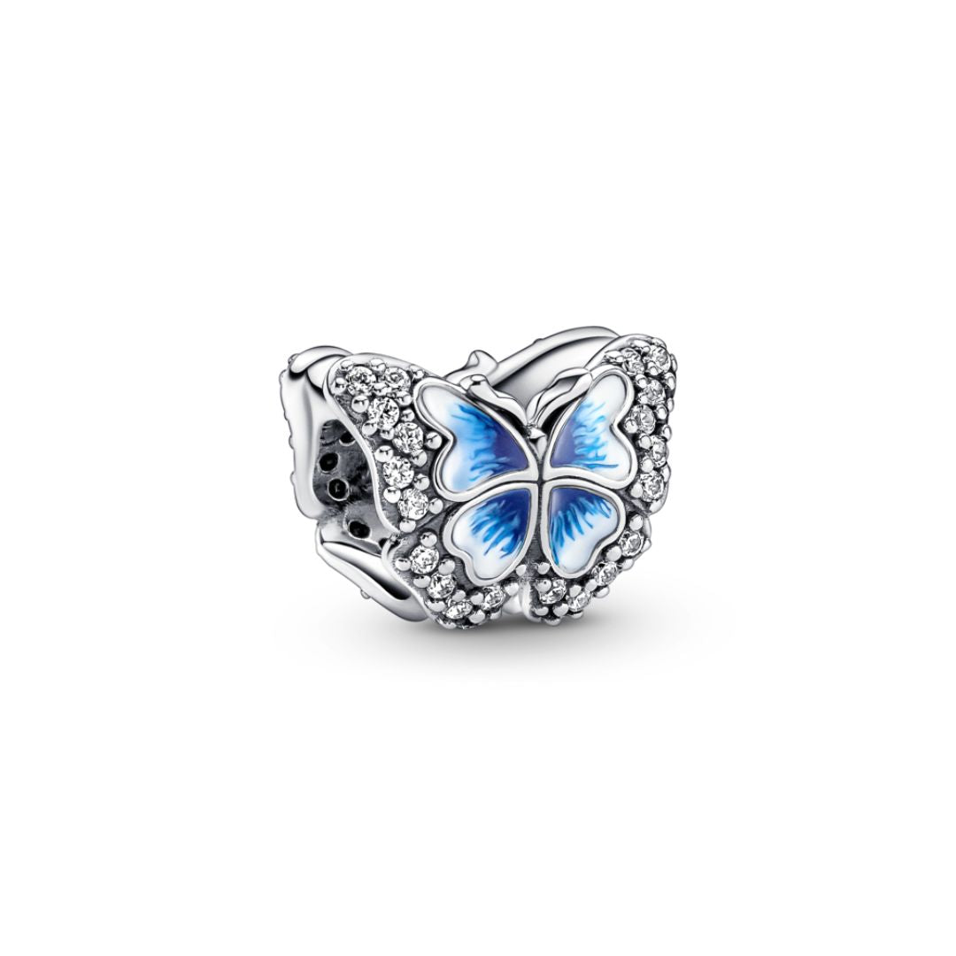 Pandora Moments Blue Butterfly Sparkling hela, hopea, 790761C01