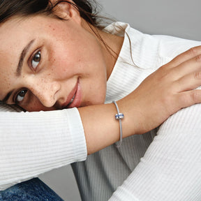 Pandora Moments Blue Sparkle lukkopala, hopea, 791972C01