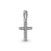 Pandora Moments Classic Cross riipus, hopea, 397571CZ