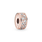 Pandora Moments Clear Pavé lukkopala, ruusukullattu, 781817CZ
