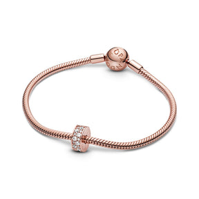 Pandora Moments Clear Pavé lukkopala, ruusukullattu, 781817CZ