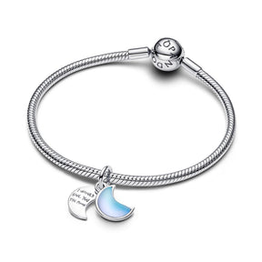 Pandora Moments Crescent Moon Double hela, hopea, 794272C01