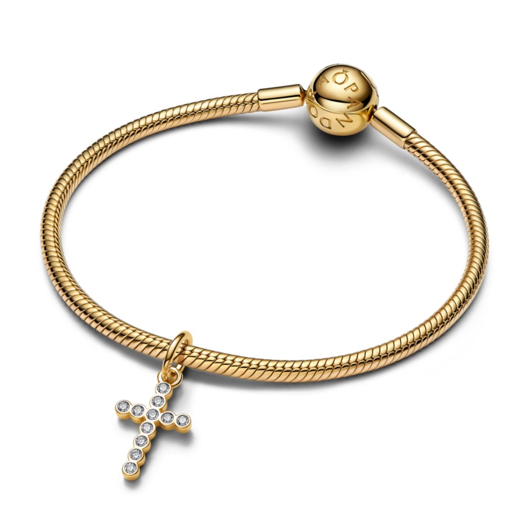 Pandora Moments Cross hela, keltakullattu, 764063C01